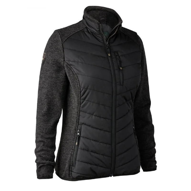 Deerhunter Lady Caroline Padded Jacket Black Front Pockets Side Pockets Patch Pockets Deerhunter Lady Caroline Padded Jacket Black Front Pockets Side Pockets Patch Pockets