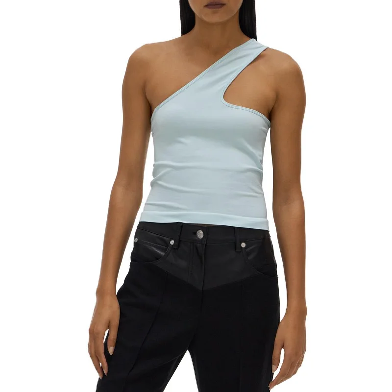 Helmut Lang Womens One Shoulder Asymmetric Tank Top casual tank top