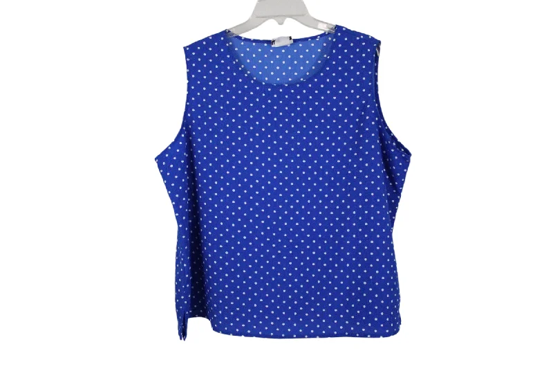 Bonworth Blue Polka Dot Tank | XL Petite white tank top