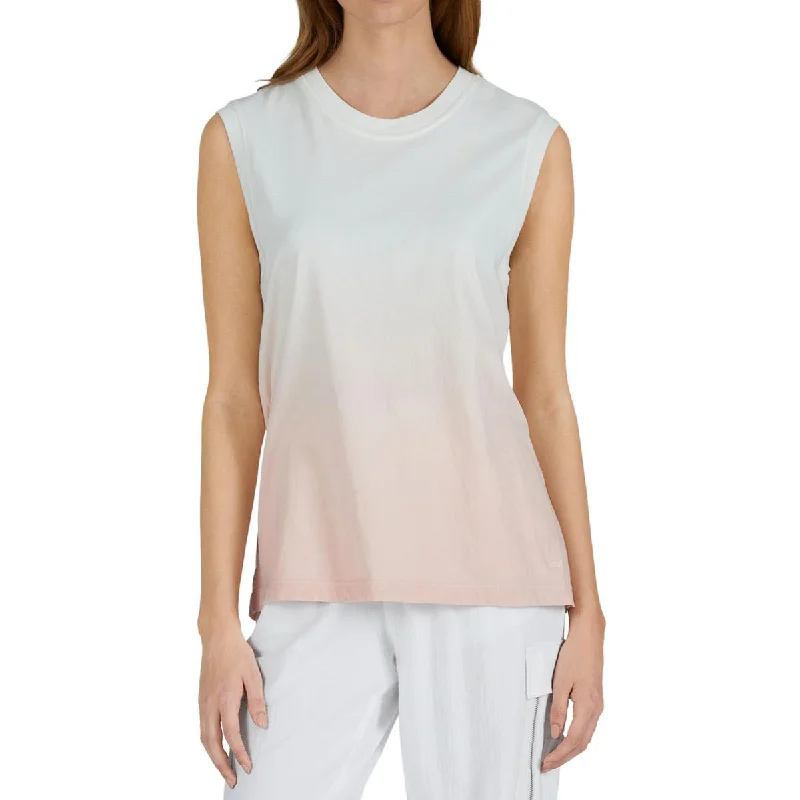 ATM Womens Crewneck Muscle Tank Top glitter tank top