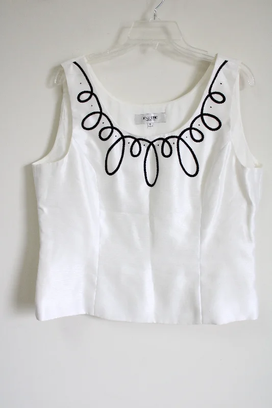 Jones Studio White Tank | 16 cropped tank top