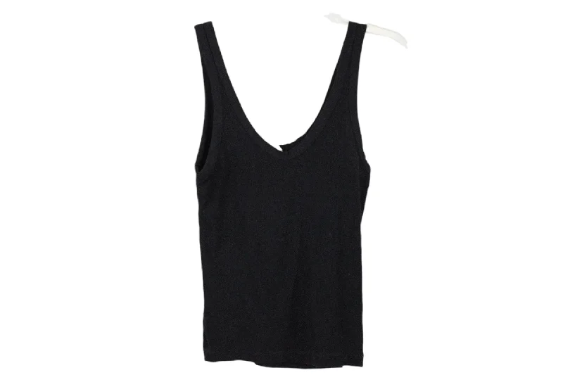 Cotton On Black Rib Tank | M graphic tank top