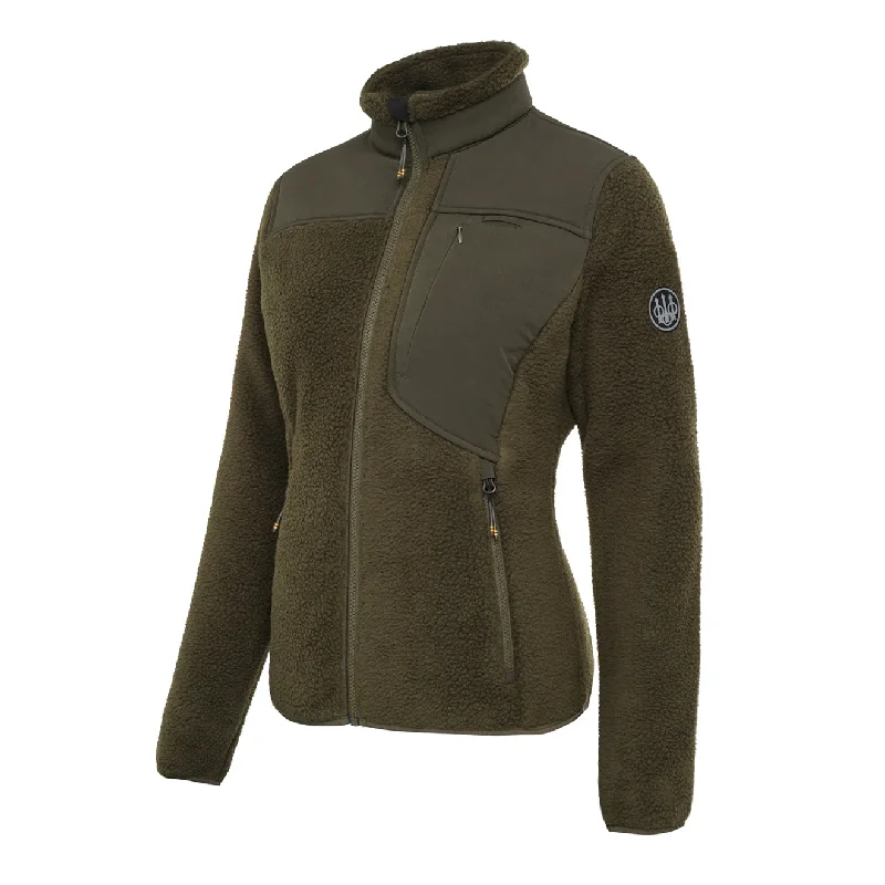 Beretta Halifax Sherpa Womens Fleece Jacket Green Moss A-Line Jacket Boat Neck Shawl Collar Beretta Halifax Sherpa Womens Fleece Jacket Green Moss A-Line Jacket Boat Neck Shawl Collar