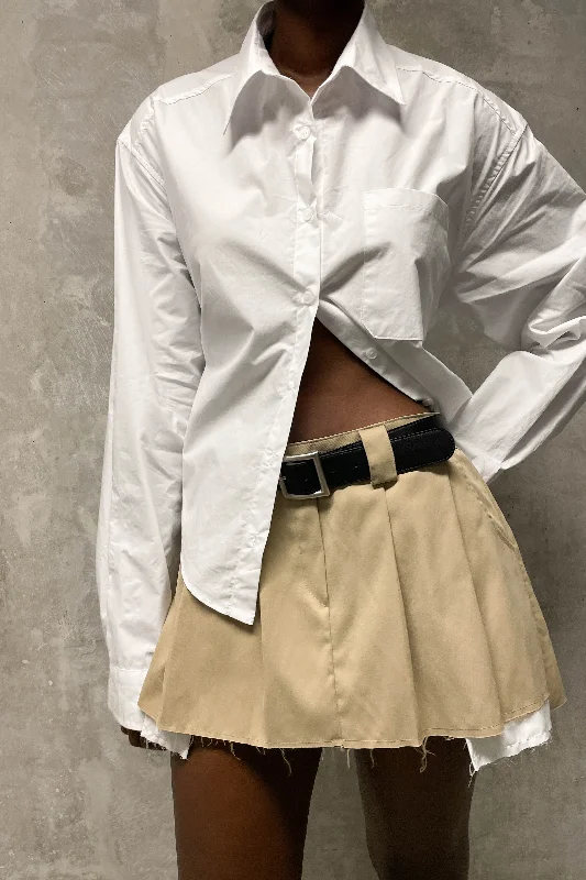 PLEATED MINI SKIRT cashmere skirt soft