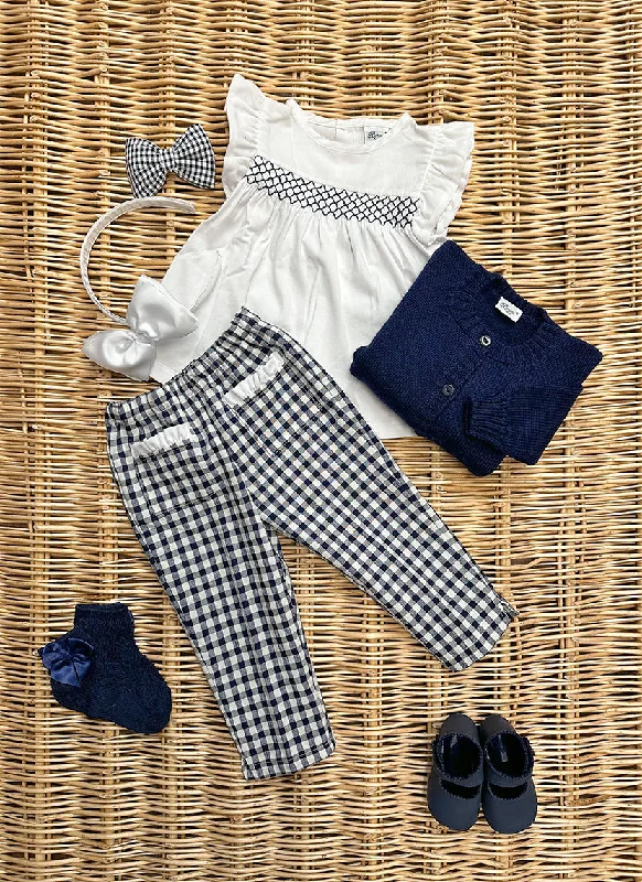 Girly Check pants Comfy Cargo Trousers