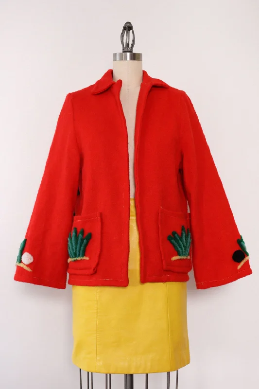 Embroidered Felt Souvenir Jacket XS/S Denim Jacket Leather Jacket Suede Jacket