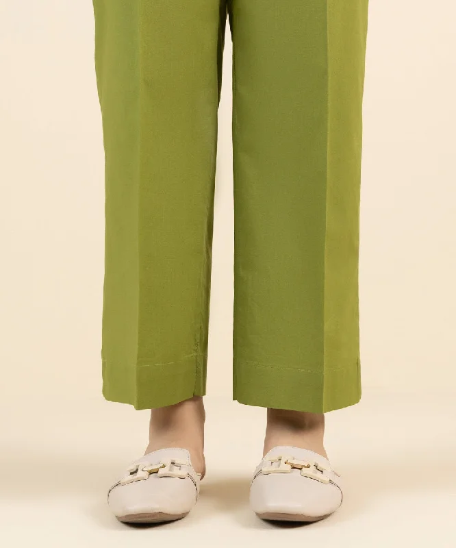 Solid Cambric Straight Pants Elegant Dress Pants
