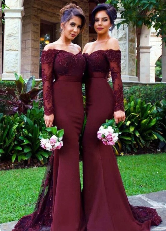 Mermaid Prom Dress with Sleeves, Prom Dresses, Evening Gown, Graduation School Party Dress, Winter Formal Dress, Chiffon Maxi Beach Mermaid Prom Dress with Sleeves, Prom Dresses, Evening Gown, Graduation School Party Dress, Winter Formal Dress, Chiffon Maxi Beach