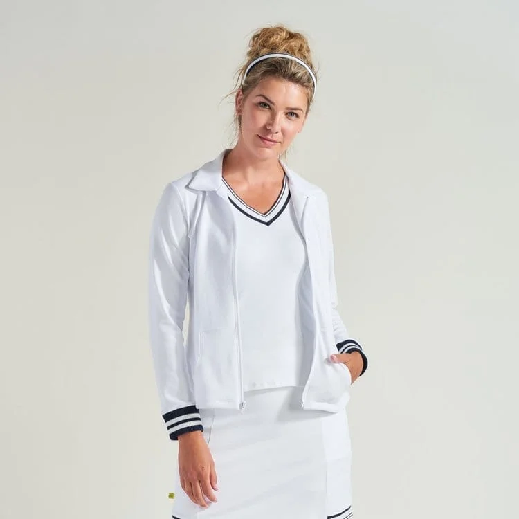 Women's L'Oeuf Poché Baseline Rib Tennis Jacket Jacket Blazer Coat
