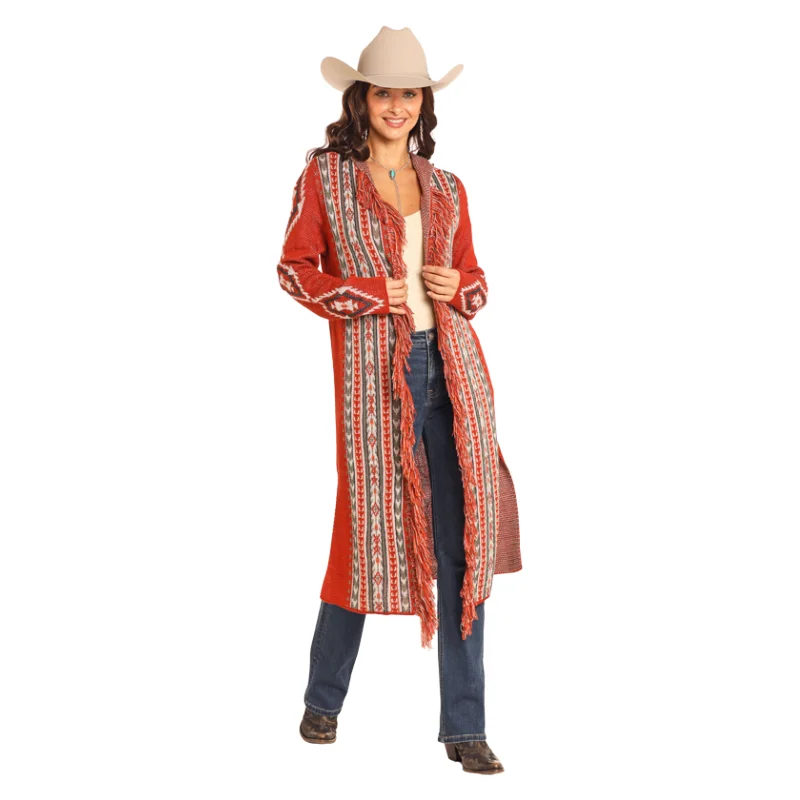 Rock & Roll Denim Ladies Aztec Rust Sweater Cardigan BW95T04461 Faux Fur Fabric Real Fur Fabric Shearling Fabric Rock & Roll Denim Ladies Aztec Rust Sweater Cardigan BW95T04461 Faux Fur Fabric Real Fur Fabric Shearling Fabric