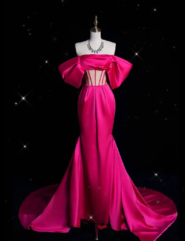 Cifeeo-back to school outfits nye outfits Valentine's Day outfits Sexy Mermaid Off The Shoulder Neckline Satin Pink Long Prom Dresses Party Dress CIF1339 Tunics Custom made Cifeeo-back to school outfits nye outfits Valentine's Day outfits Sexy Mermaid Off The Shoulder Neckline Satin Pink Long Prom Dresses Party Dress CIF1339 Tunics Custom made