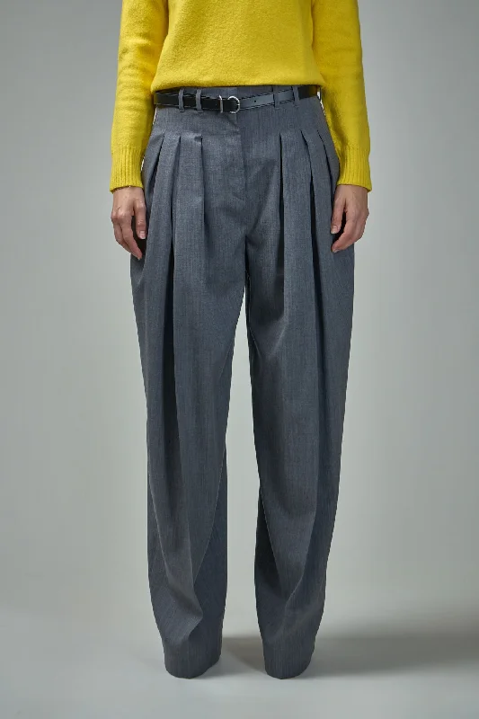 Wool Pleated Pants Classic Chino Pants