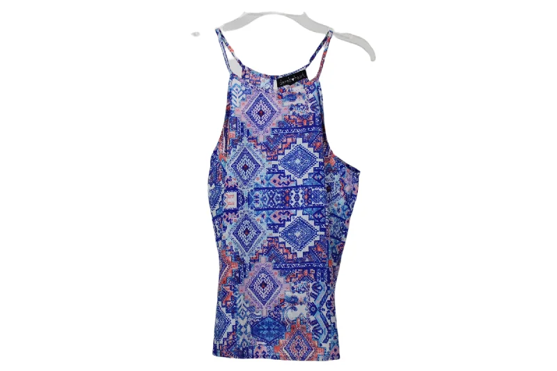Derek Heart Blue Tank | M v-neck tank top