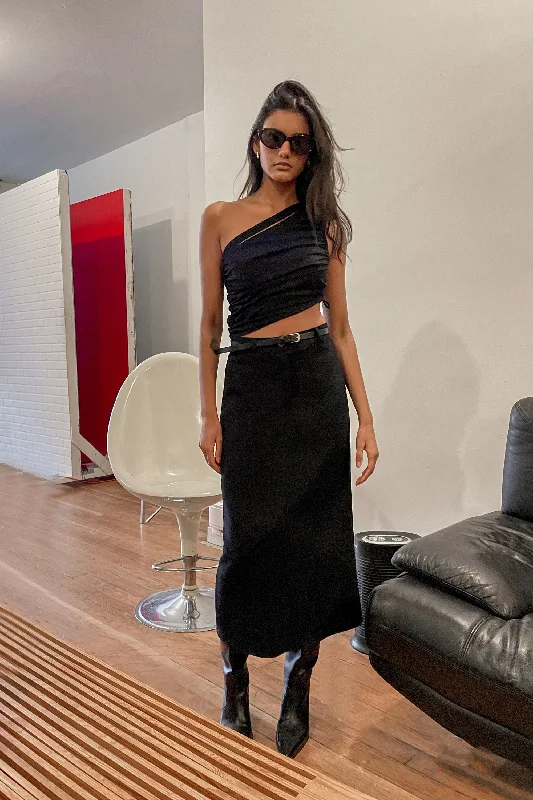 MIDI SKIRT velvet skirt rich