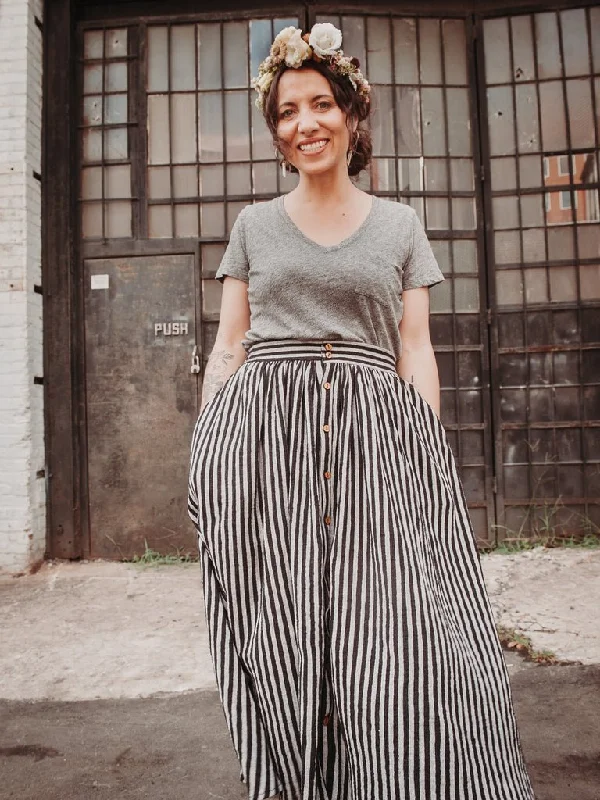 Estuary Skirt Paper Pattern - Sew Liberated silk skirt luxurious
