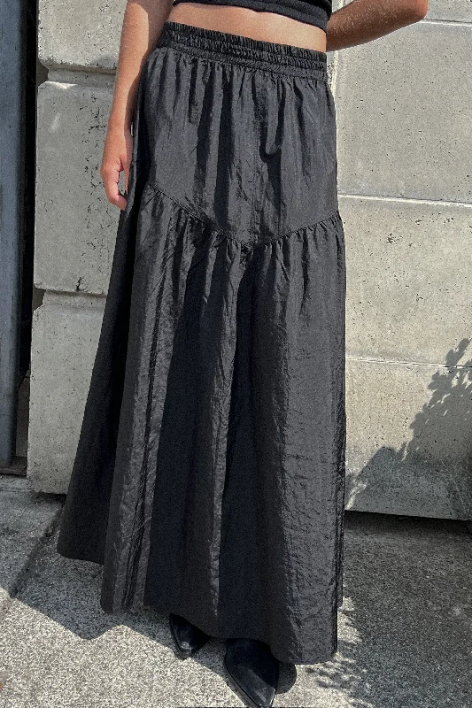 SINGLE TIER MAXI SKIRT corduroy skirt textured