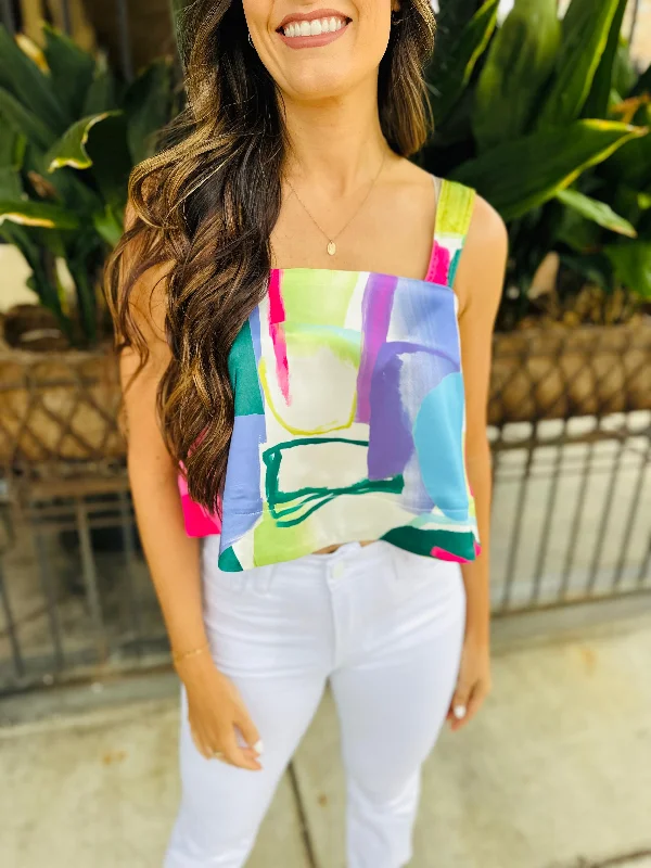 Pixie Tank- Abstract Paint modal blend tank