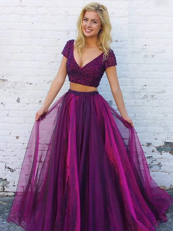 Two Pieces Prom Dress, Evening Dress, Dance Dresses, Graduation School Party Dresses Tunics Bestseller popular Two Pieces Prom Dress, Evening Dress, Dance Dresses, Graduation School Party Dresses Tunics Bestseller popular