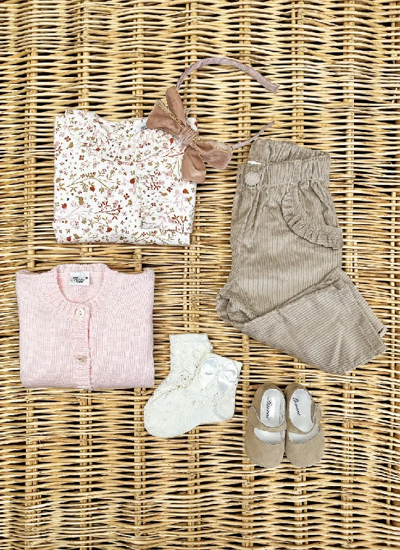 Girly Corduroy Pants Elegant Wool Trousers