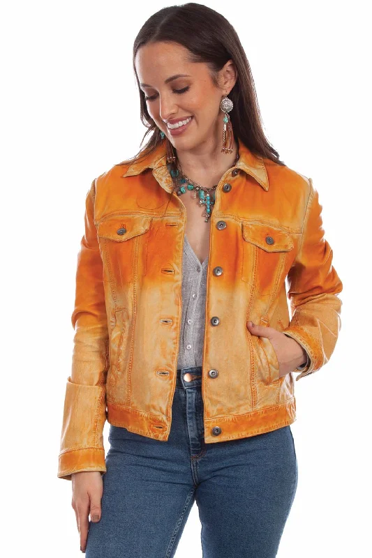 Scully Womens Butterscotch Leather Ombre Jacket Toggled Jacket Drawstring Jacket Belted Jacket Scully Womens Butterscotch Leather Ombre Jacket Toggled Jacket Drawstring Jacket Belted Jacket