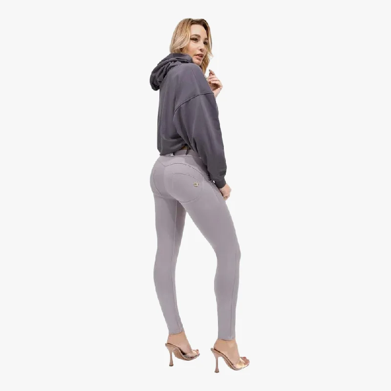 Freddy Womens Regular Waist Long Length Cotton Pant Grey Chic Capri Pants