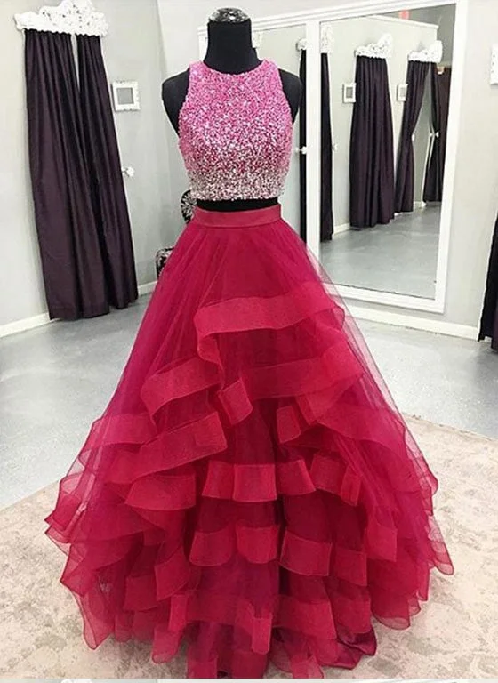 Two Pieces Prom Dress, Evening Gown, Graduation School Party Dress, Winter Formal Dress Tunics Long Elegant Two Pieces Prom Dress, Evening Gown, Graduation School Party Dress, Winter Formal Dress Tunics Long Elegant