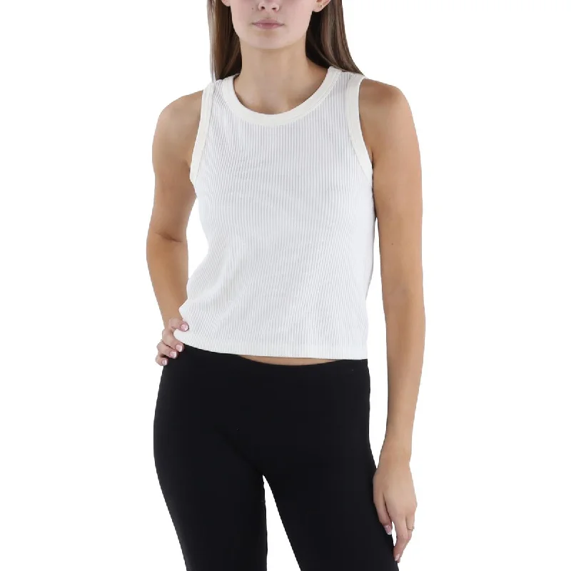 Pink Rose Womens Crop Layering Tank Top loose fit tank