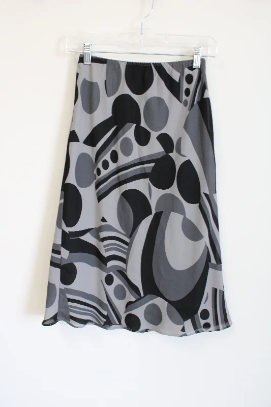 The Limited Y2K Gray Patterned Skirt | XS seamless skirt comfort