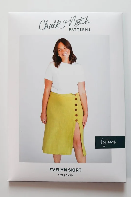 Evelyn High Waist Skirt Pattern - Chalk + Notch leather skirt bold