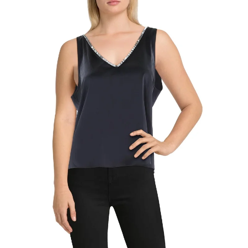 Generation Love Womens Embellished  Tank Top lavender tank top