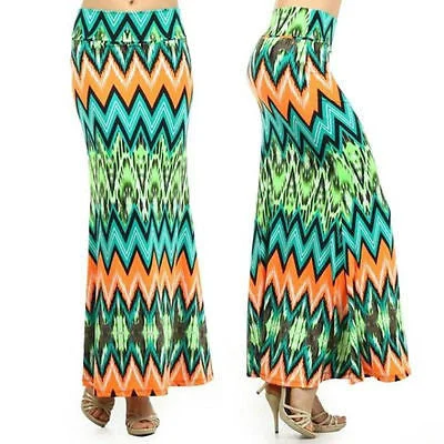 Skirt Chevron Neon Maxi Full Length Casual High Waist Bright Sexy Stretch leather skirt bold Skirt Chevron Neon Maxi Full Length Casual High Waist Bright Sexy Stretch leather skirt bold