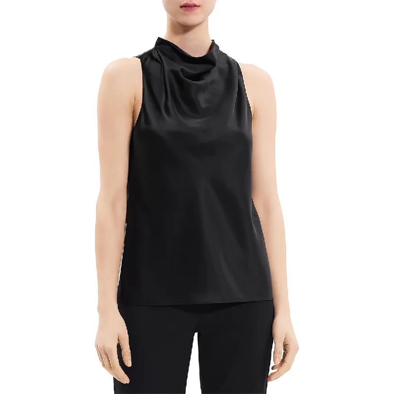 Theory Womens Silk Cowl Tank Top pastel tank top
