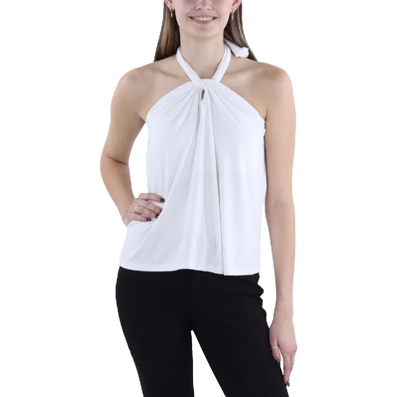 Vince Camuto Womens Sleeveless Tank Halter Top mesh tank top