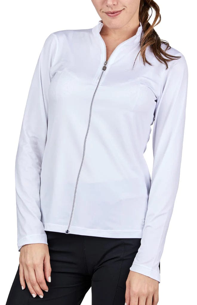 Sofibella Women's Tennis Jacket-UV Feather Knit Fabric Woven Fabric Fleece Fabric