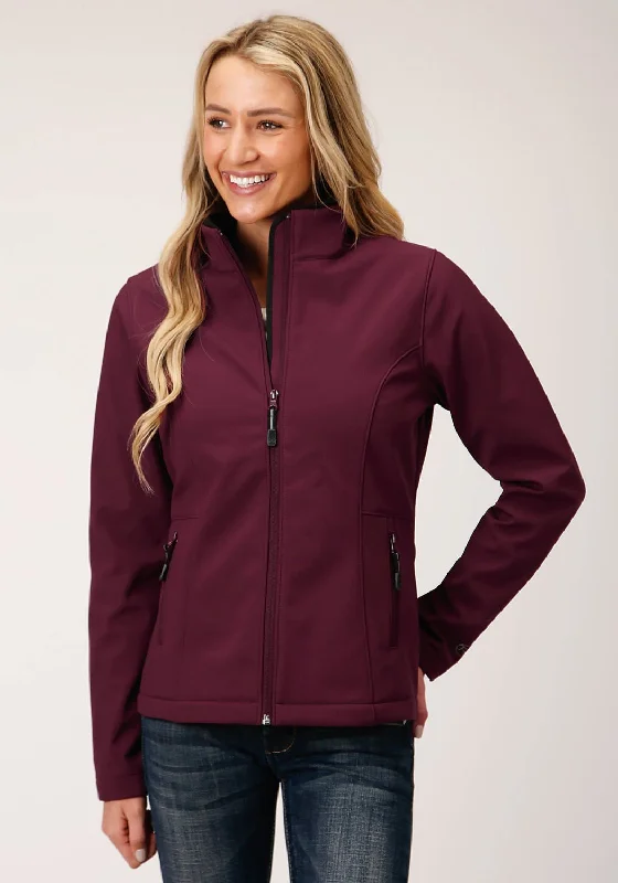 Roper Womens Wine Polyester Softshell Jacket V-Neck Jacket Boat Neck Jacket Square Neck Jacket Roper Womens Wine Polyester Softshell Jacket V-Neck Jacket Boat Neck Jacket Square Neck Jacket
