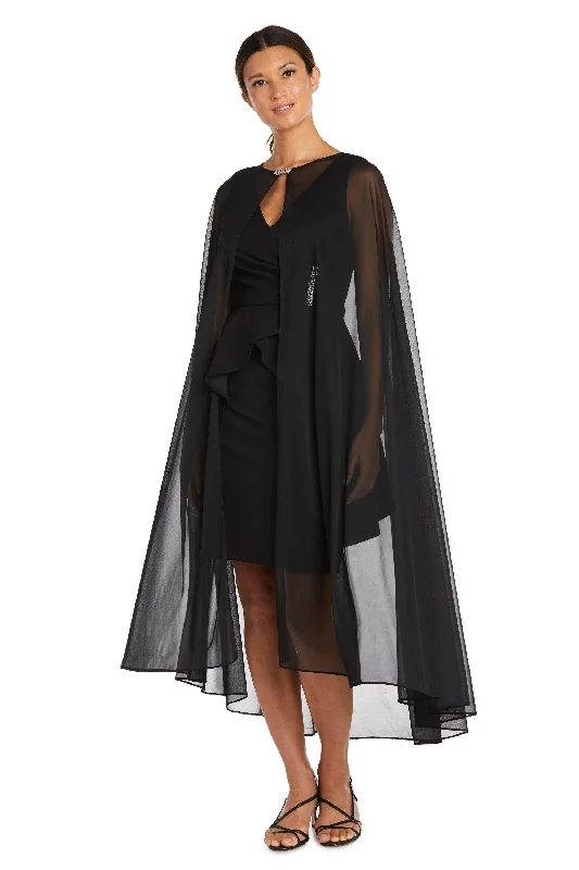 R&M Richards 2664 Chiffon Capei Jacket Welt Pockets Slit Pockets Flap Pockets