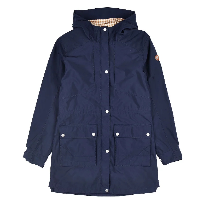 Ariat Womens Atherton Waterproof Jacket Navy Snapped Jacket Toggled Jacket Drawstring Jacket