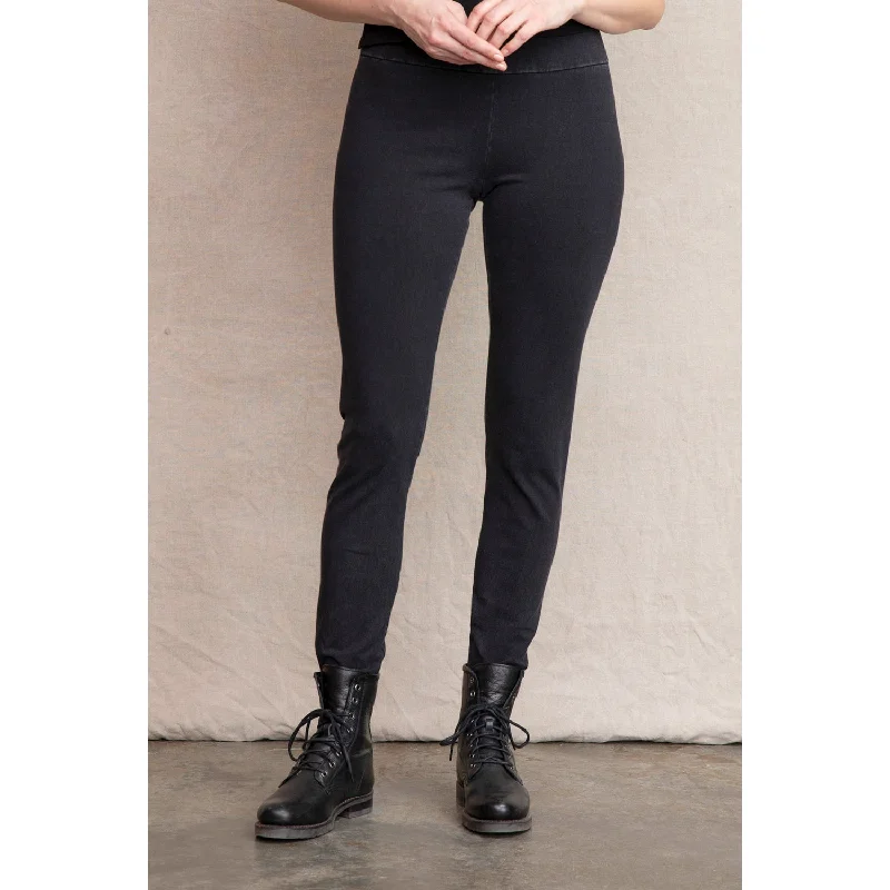 Women's Habitat Denim Dark Wash Easy Pant Black Casual Skinny Fit Pants