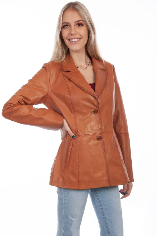 Scully Womens Cognac Lamb Leather Blazer Jacket Rayon Jacket Velvet Jacket Corduroy Jacket Scully Womens Cognac Lamb Leather Blazer Jacket Rayon Jacket Velvet Jacket Corduroy Jacket