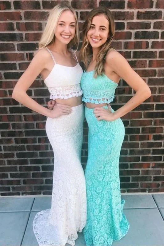Glorious Precious Excellent Two Piece Mermaid Spaghetti Straps Floor-Length Lace Prom Sexy Party Dress Crew Neckline Sporty Glorious Precious Excellent Two Piece Mermaid Spaghetti Straps Floor-Length Lace Prom Sexy Party Dress Crew Neckline Sporty