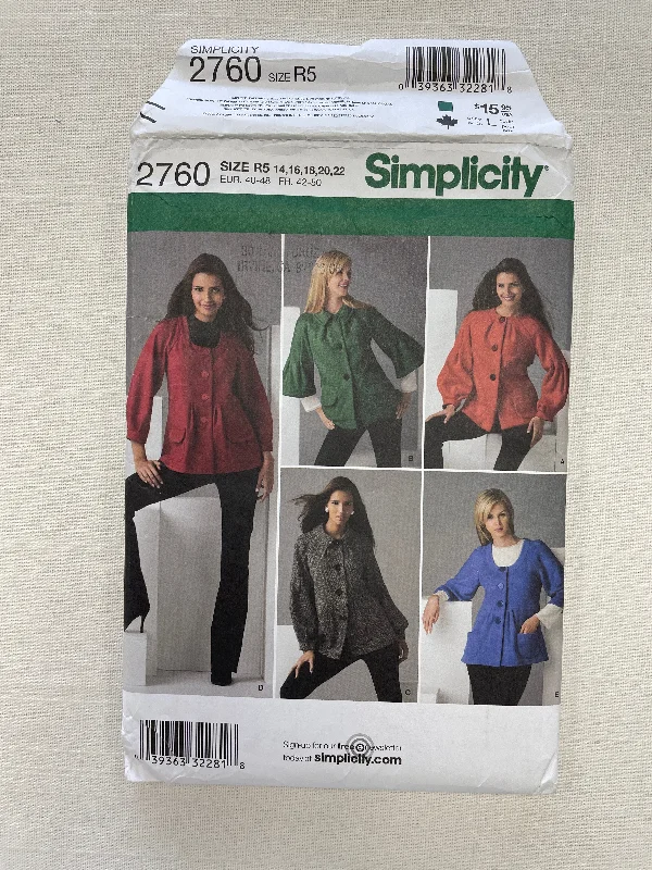 SALE 2008 Simplicity 2760 Sewing Pattern - Jackets FACTORY FOLDED Mesh Jacket Canvas Jacket Denim Jacket SALE 2008 Simplicity 2760 Sewing Pattern - Jackets FACTORY FOLDED Mesh Jacket Canvas Jacket Denim Jacket