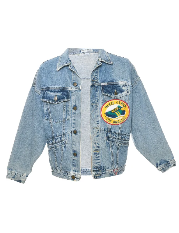 Guess Denim Jacket - L Hoodie Zip-Up Jacket Button-Up Jacket