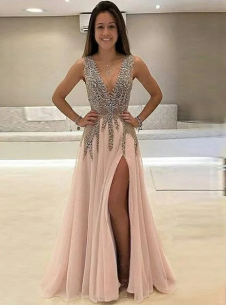 Sexy Prom Dress with Slit, Evening Gown, Graduation School Party Dress, Winter Formal Dress, Turtleneck Neckline Stylish Sexy Prom Dress with Slit, Evening Gown, Graduation School Party Dress, Winter Formal Dress, Turtleneck Neckline Stylish