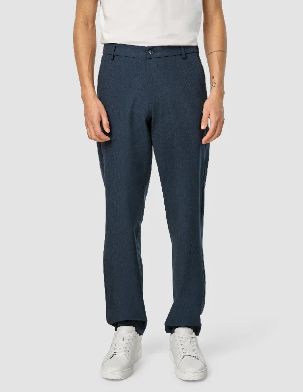 Essential Pants Relaxed Fit Navy Melange Classic Chino Pants