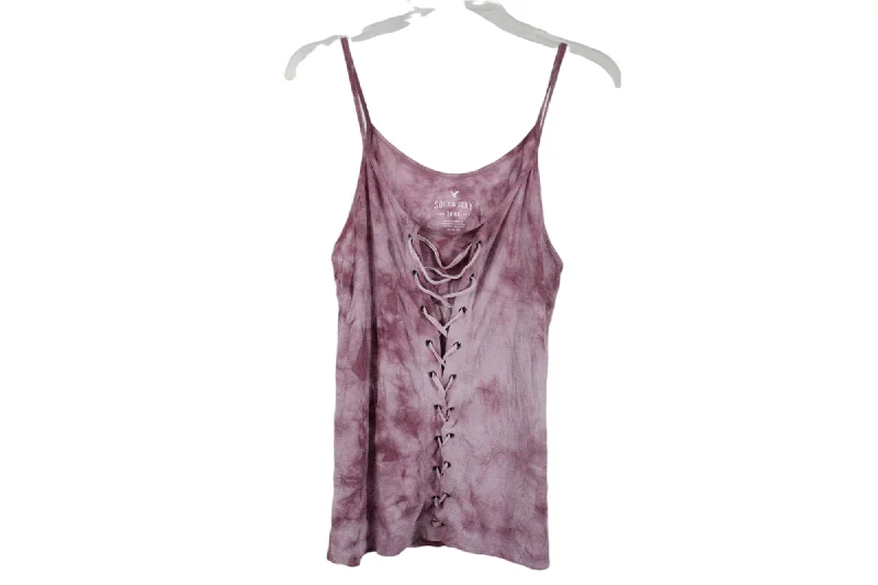 American Eagle Pink Tie Dye Tank | M high neck tank
