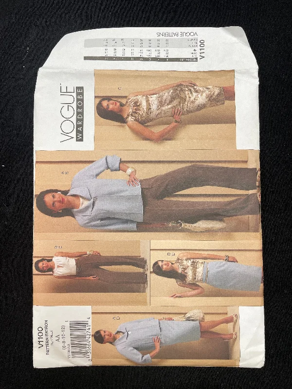 2009 Vogue 1100 Sewing Pattern - Jacket, Top, Dress, Skirt and Pants FACTORY FOLDED Cardigan Sweater Pullover 2009 Vogue 1100 Sewing Pattern - Jacket, Top, Dress, Skirt and Pants FACTORY FOLDED Cardigan Sweater Pullover