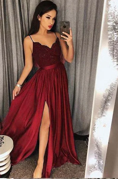 Sexy Prom Dress with Slit, Evening Gown, Graduation School Party Dress, Winter Formal Dress Tunics Prom sequined Sexy Prom Dress with Slit, Evening Gown, Graduation School Party Dress, Winter Formal Dress Tunics Prom sequined