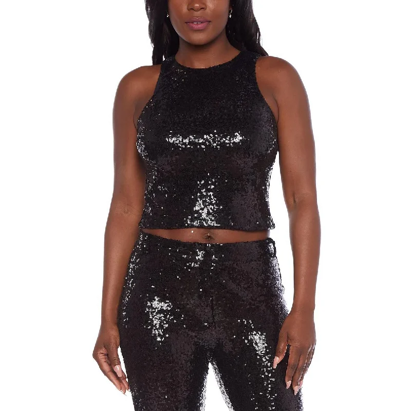 Bee Darlin Womens Sequinced Sleeveless Tank Top sexy tank top