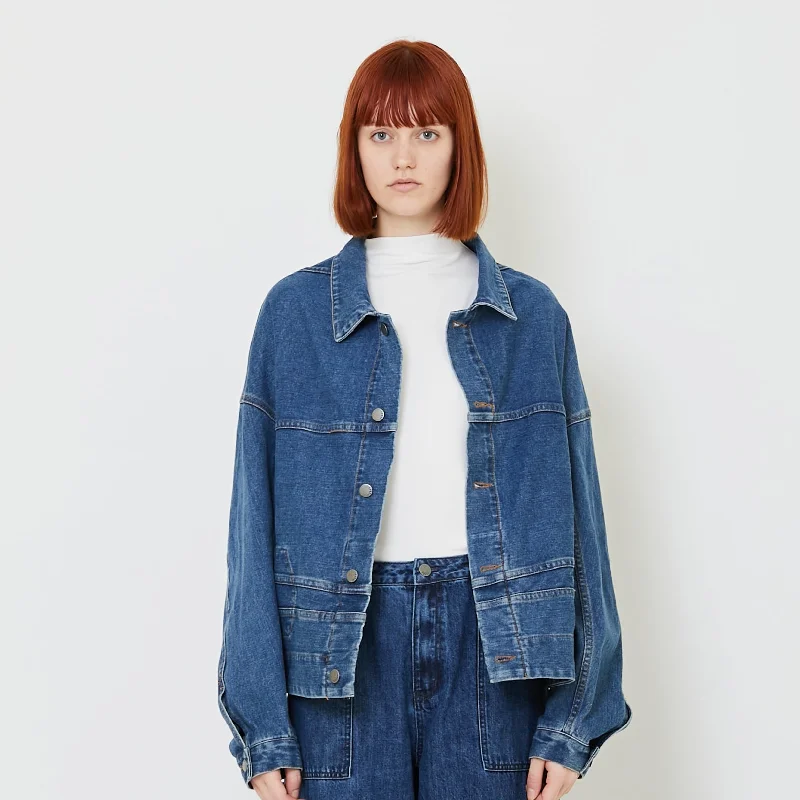 Women Denim Jacket - Blue - SW2409147A Chenille Fabric Brocade Fabric Lace Fabric