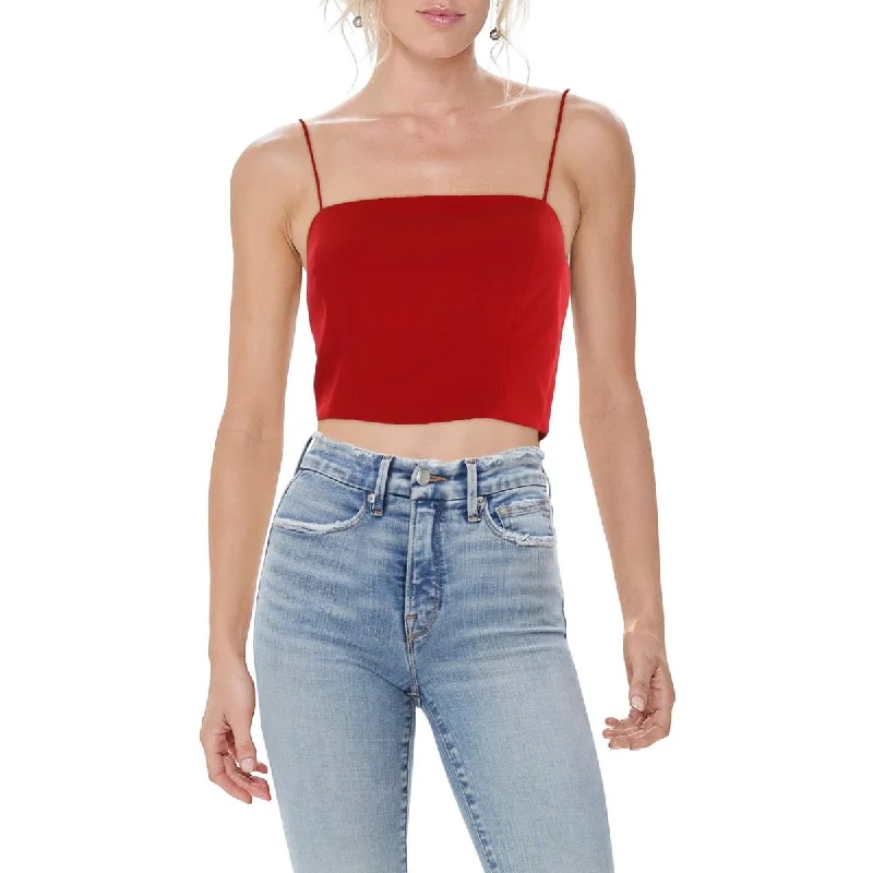 Tahari Womens Summer Tank Cropped glitter tank top